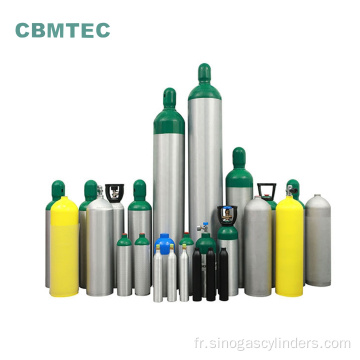 Cylindre en aluminium d&#39;oxygène médical 4,6 L portable pour l&#39;hôpital